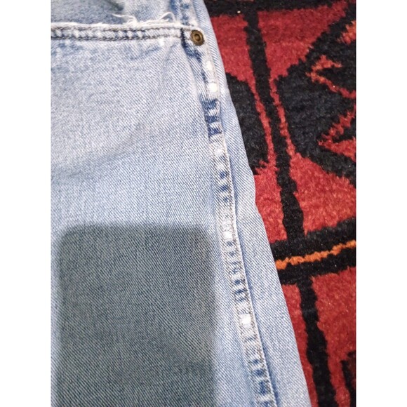 Vintage Wrangler Jeans Mens Blue Thrashed Distressed Faded Denim 44x29 35001AI - Picture 9 of 16